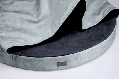 Cozy cave dog bed | ComfySupport+ | METAL GREY+GRAPHITE GREY | animalistus