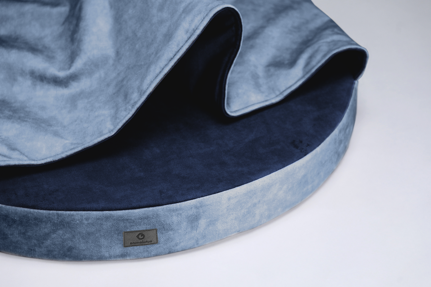 Cozy cave dog bed | ComfySupport+ | SKY BLUE+ROYAL BLUE | animalistus