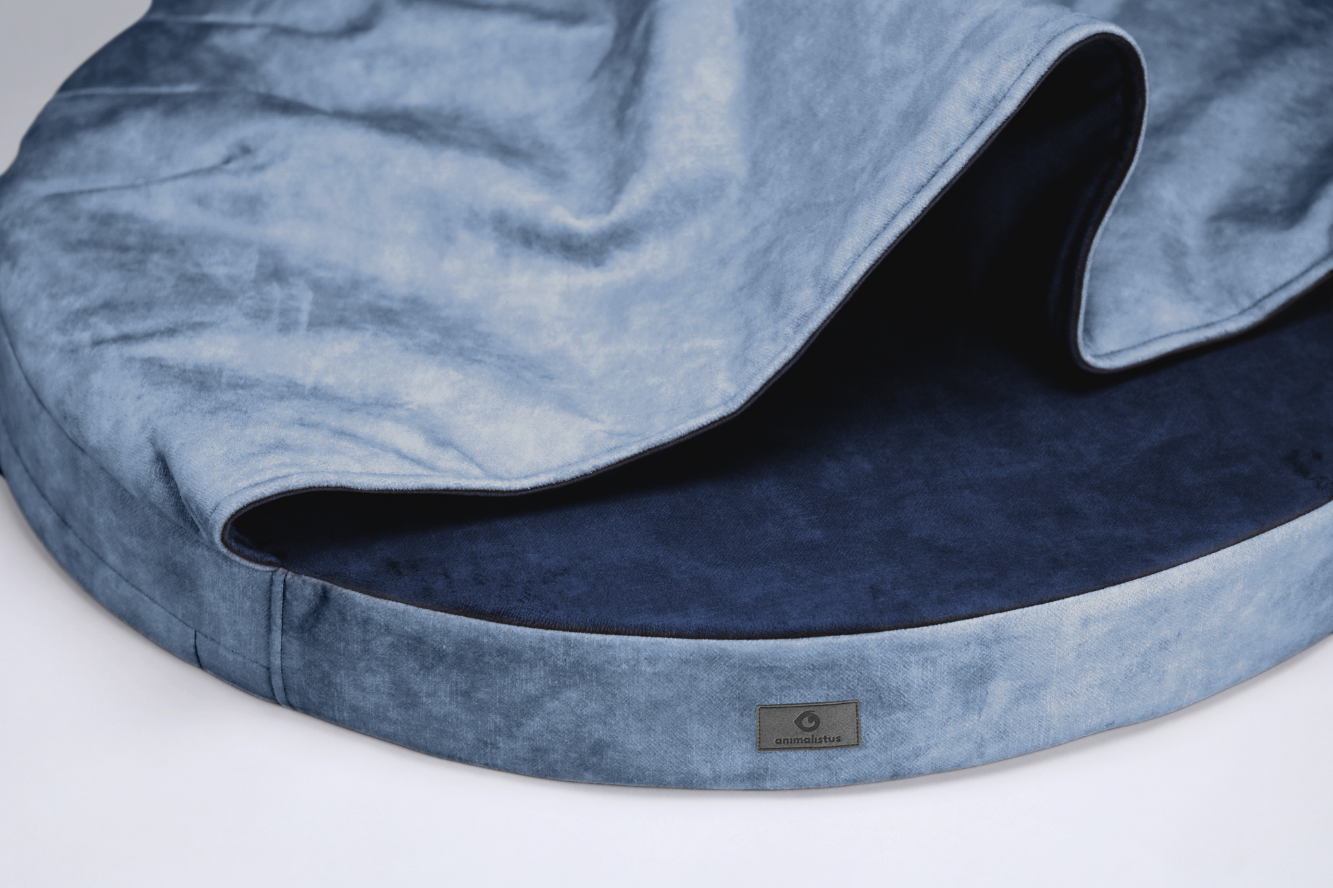 Cozy cave dog bed | ComfySupport+ | SKY BLUE+ROYAL BLUE | animalistus