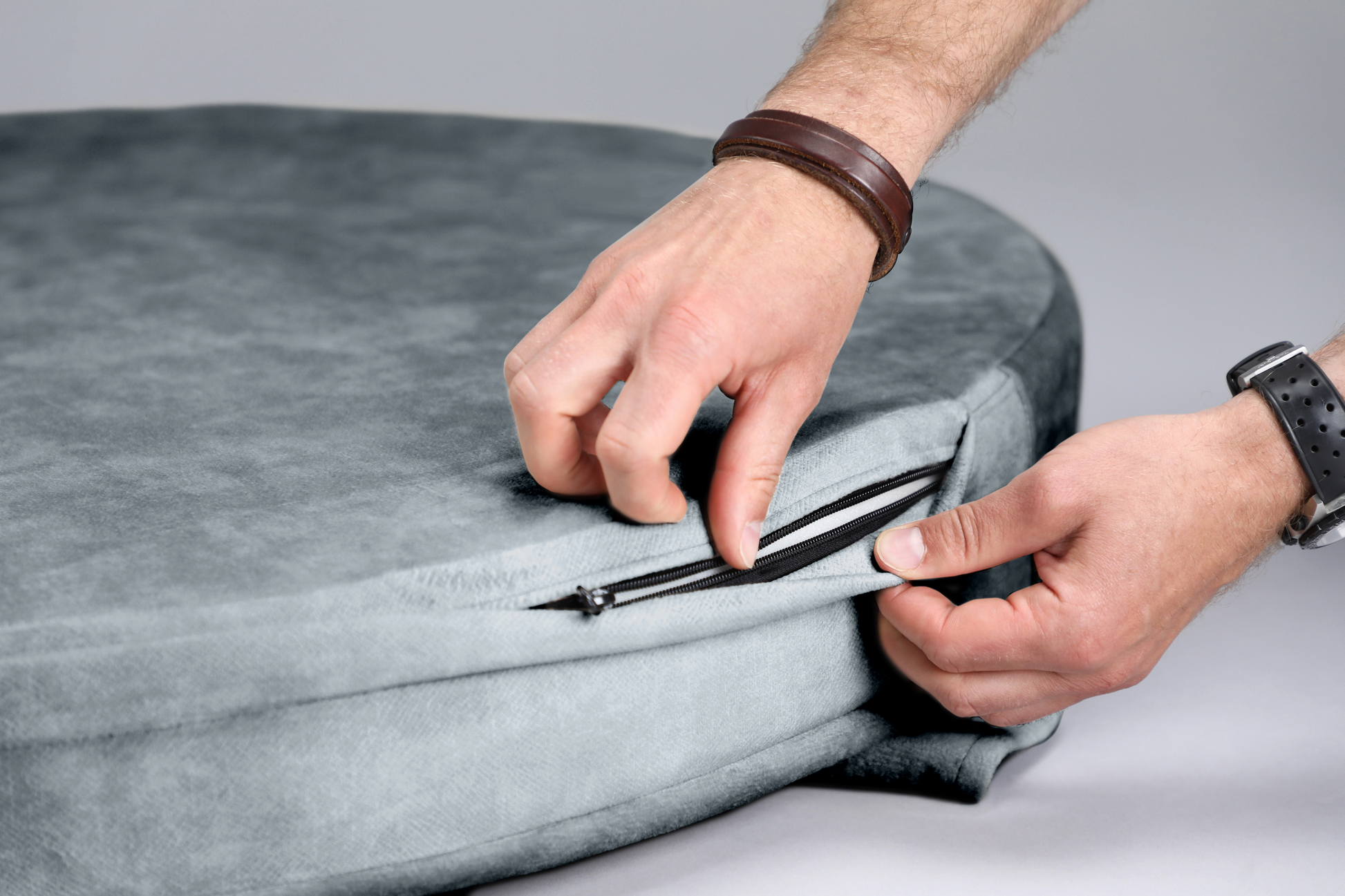 Cozy cave dog bed | ComfySupport+ | METAL GREY+GRAPHITE GREY | animalistus