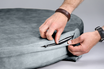Cozy cave dog bed | ComfySupport+ | METAL GREY+GRAPHITE GREY | animalistus