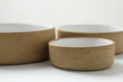 Raw+White HANDMADE CERAMIC dog bowls - premium dog goods handmade in Europe by My Wild Other