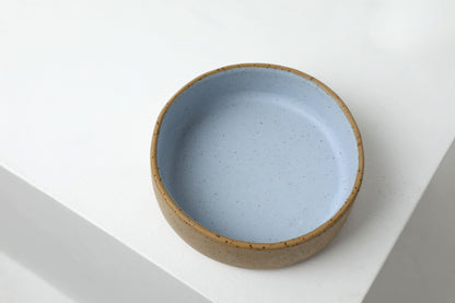 Handmade ceramic dog bowls | RAW+SKY BLUE - premium dog goods handmade in Europe by animalistus