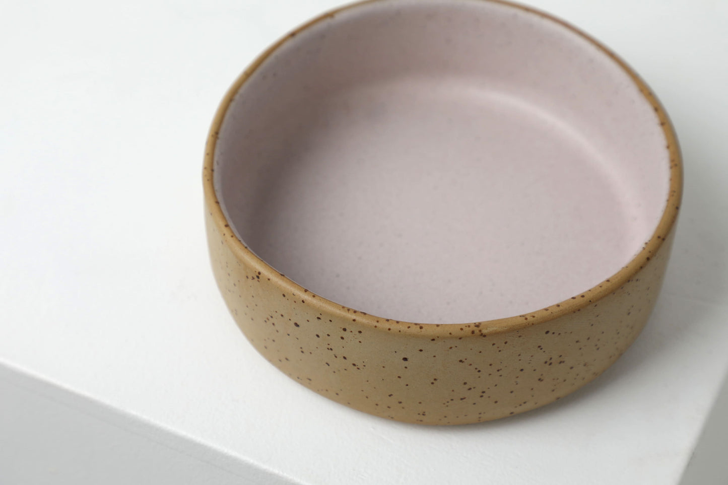 Handmade ceramic dog bowls | RAW+PASTEL PINK - premium dog goods handmade in Europe by My Wild Other