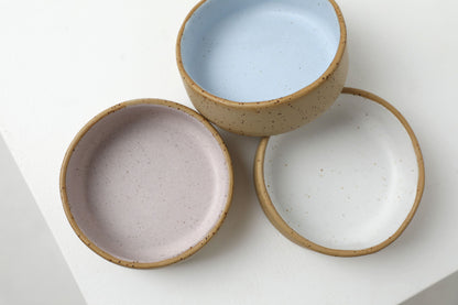 Raw+Pastel pink HANDMADE CERAMIC dog bowls - premium dog goods handmade in Europe by My Wild Other