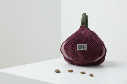 Interactive dog toy SUPERSNOOT Onion. Handmade, 6 pockets - premium dog goods handmade in Europe by My Wild Other
