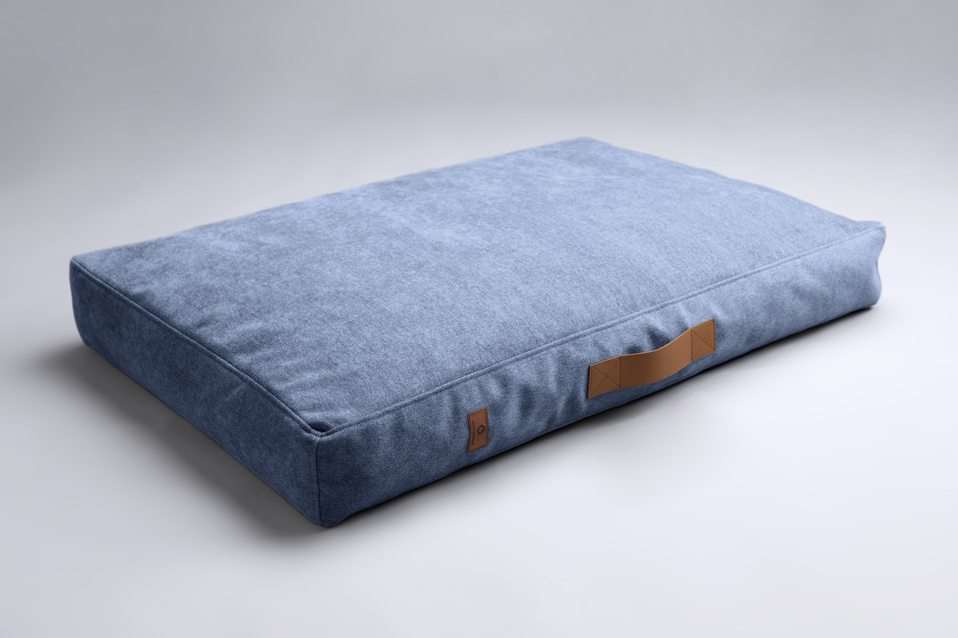 Scandinavian design dog bed | 2-sided | STEEL BLUE
