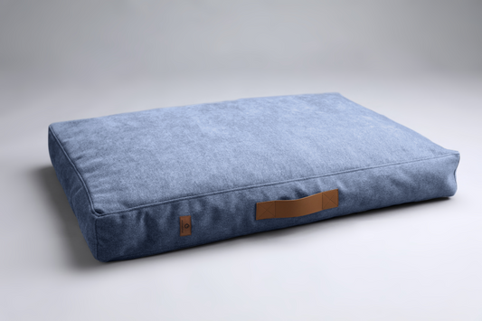 Scandinavian design dog bed | LuxSoft | 2-sided | STEEL BLUE | animalistus