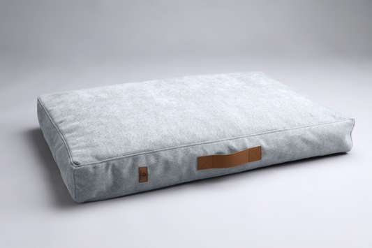 Scandinavian design dog bed | LuxSoft | 2-sided | FOG GREY | animalistus