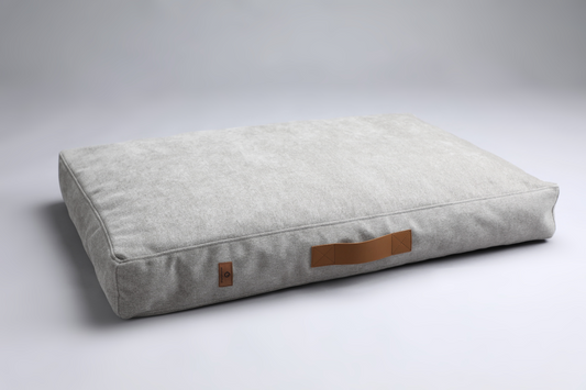 Scandinavian design dog bed | LuxSoft | 2-sided | LIGHT BEIGE | animalistus