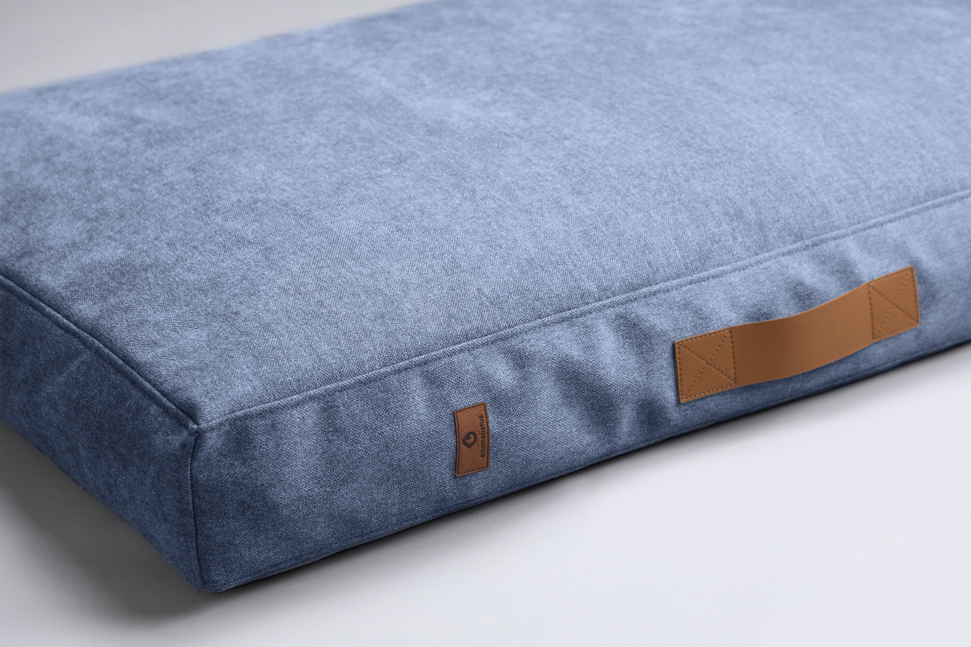 Scandinavian design dog bed | 2-sided | STEEL BLUE
