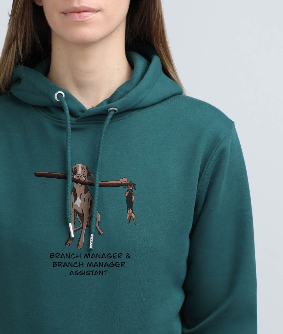 Manager dog | Hoodie with dog. Regular fit | Unisex - premium dog goods handmade in Europe by My Wild Other