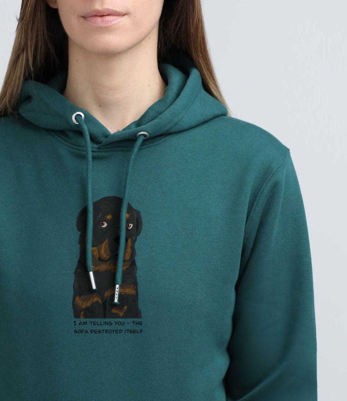 Sofa destroyer dog | Hoodie with dog. Regular fit | Unisex - premium dog goods handmade in Europe by animalistus