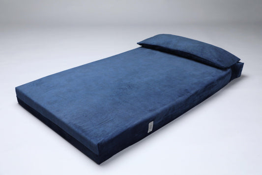 XXL only | 2-sided extra large & supportive dog bed. ROYAL BLUE - premium dog goods handmade in Europe by animalistus