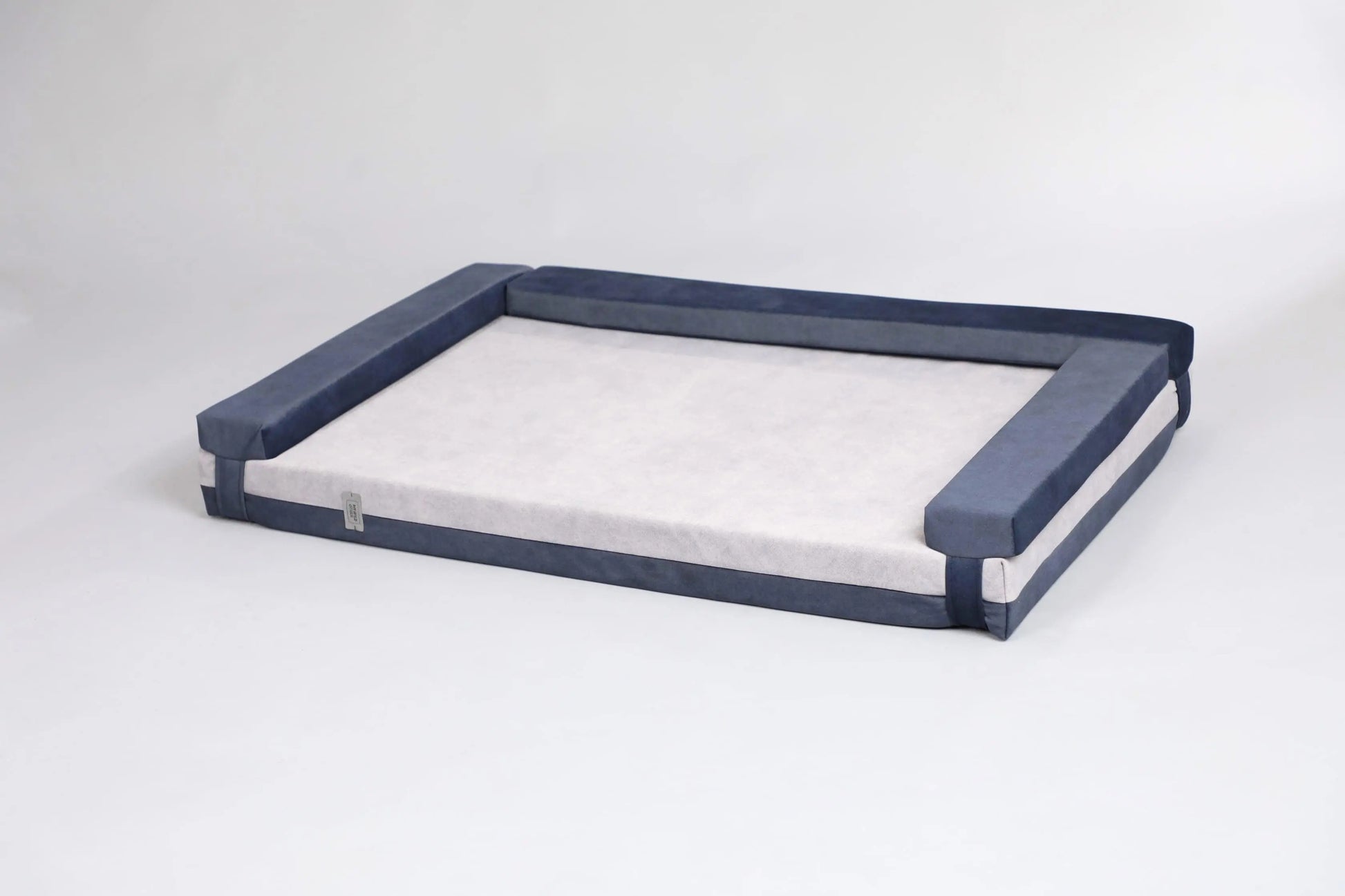 Transformer dog bed | Extra comfort & support | 2-sided | NAVY BLUE+CLOUD GREY - premium dog goods handmade in Europe by animalistus