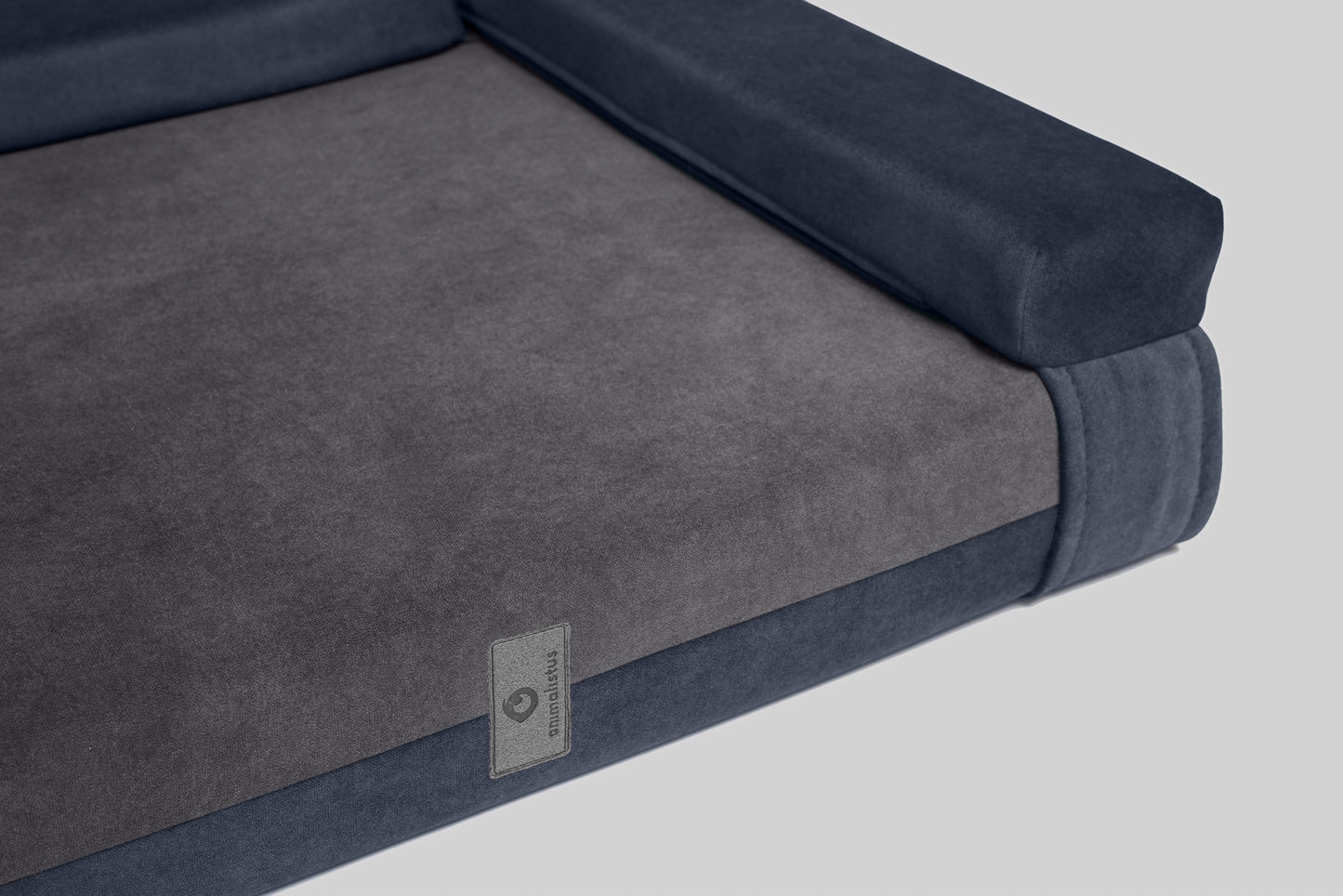 Transformer dog bed | ComfySupport+ | 2-sided | NAVY BLUE+STEEL GREY | animalistus