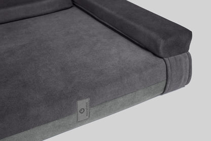 Transformer dog bed | ComfySupport+ | 2-sided | FOG GREY + STEEL GREY | animalistus