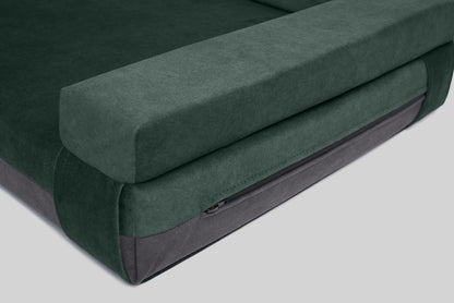 Transformer dog bed | ComfySupport+ | 2-sided | MOSS GREEN+STEEL GREY | animalistus