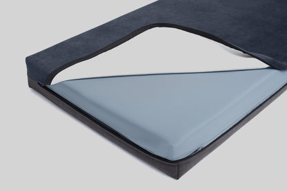 Transformer dog bed | ComfySupport+ | 2-sided | NAVY BLUE+STEEL GREY | animalistus