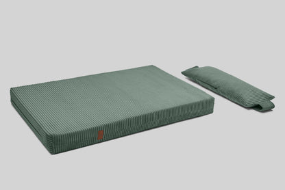Corduroy dog bed | ComfySupport+ | 2-sided | FOREST GREEN