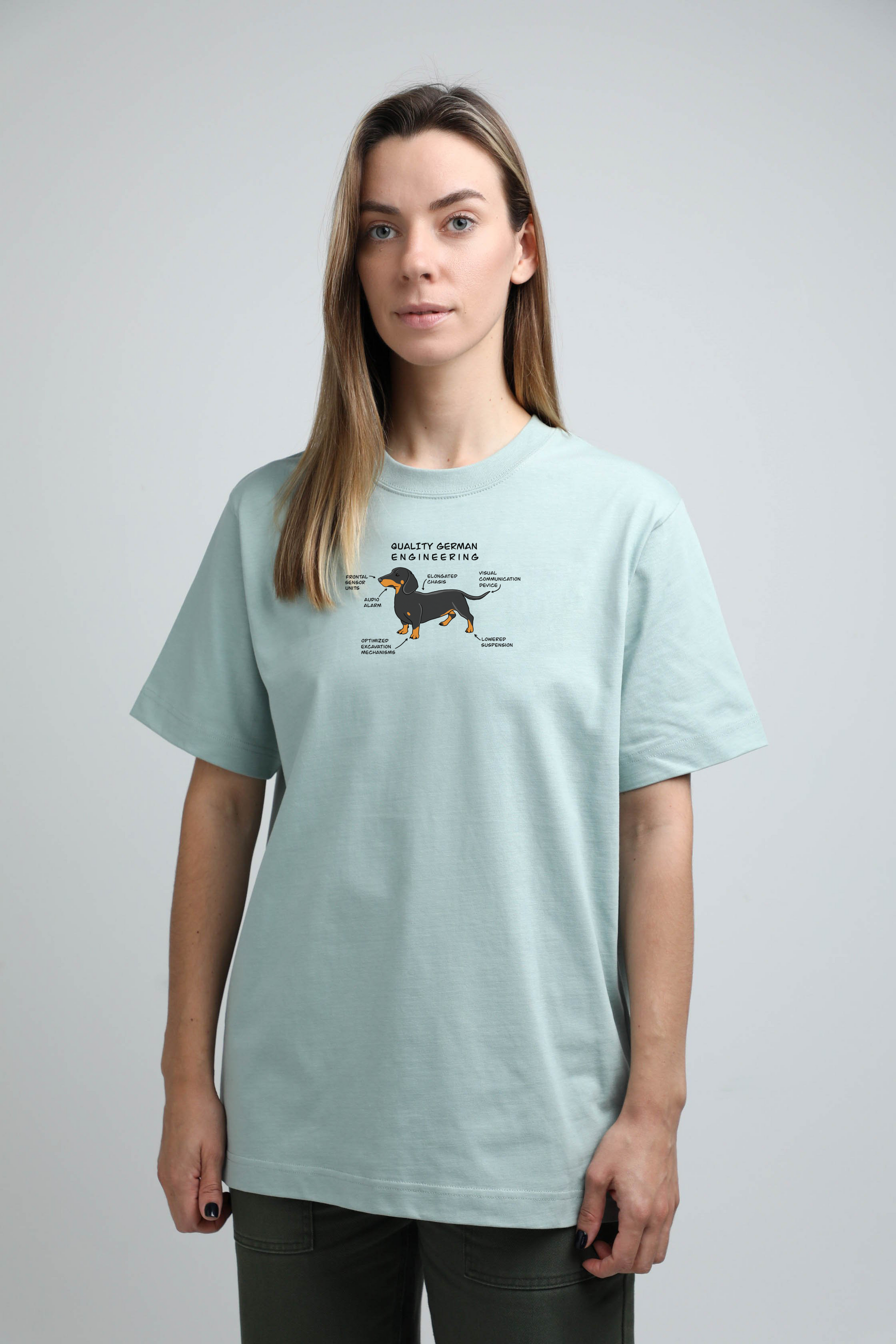 Automotive dog | Heavyweight T-Shirt with dog. Oversized | Unisex | animalistus