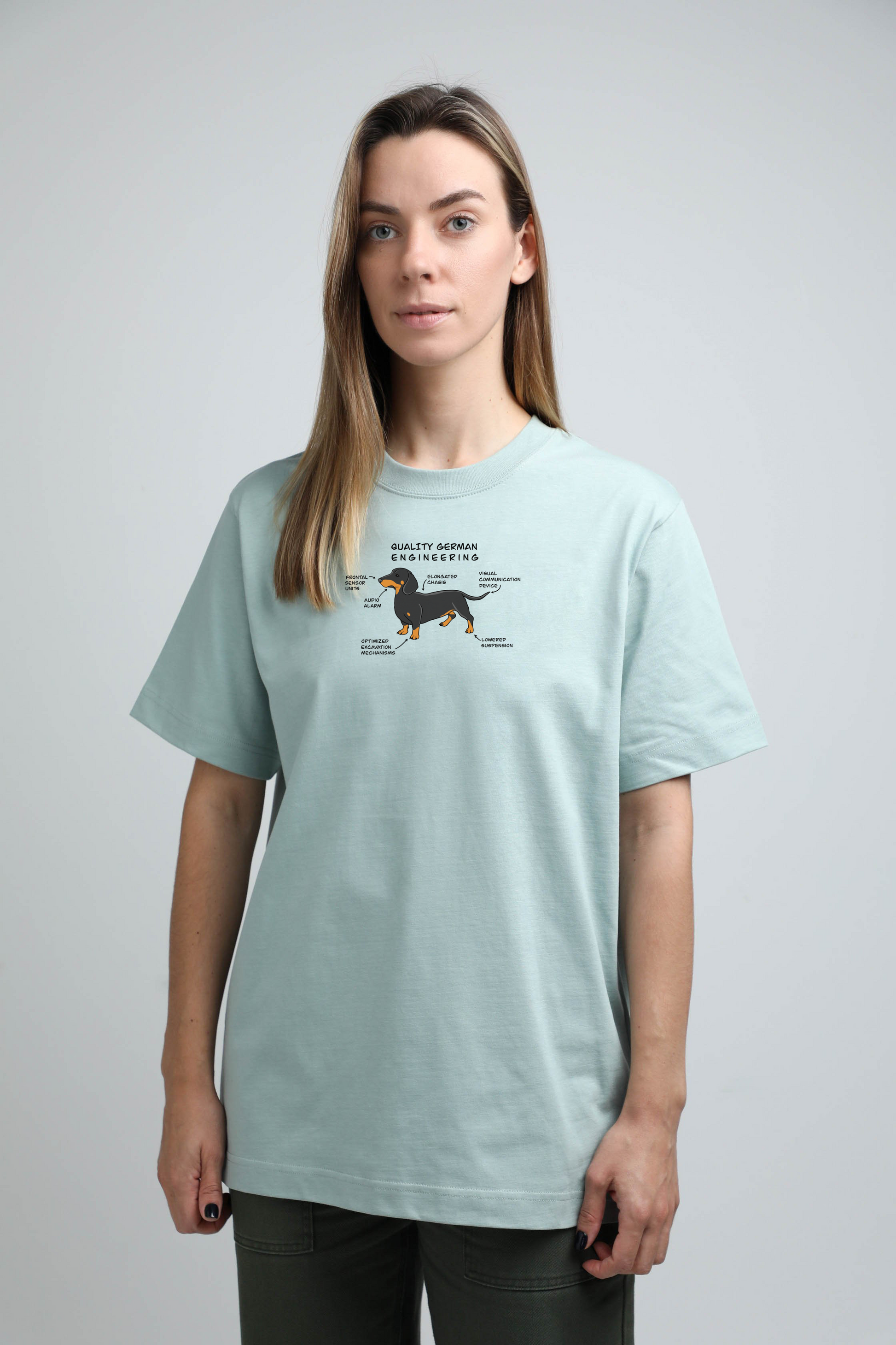 Automotive dog | Heavyweight T-Shirt with dog. Oversized | Unisex - premium dog goods handmade in Europe by animalistus