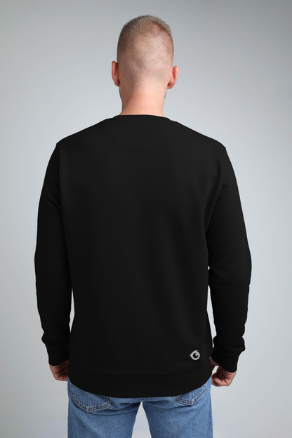 Smell the flowers | Crew neck sweatshirt with embroidered dog. Regular fit | Unisex | animalistus