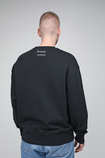 Šuniukų fėja x animalistus | Crew neck sweatshirt with dog. Oversize fit | Unisex - premium dog goods handmade in Europe by animalistus