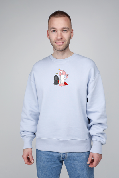 Royal dogs | Crew neck sweatshirt with dogs. Oversize fit | Unisex | animalistus