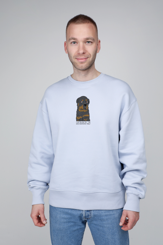 Sofa destroyer dog | Crew neck sweatshirt with dog. Oversize fit | Unisex | animalistus