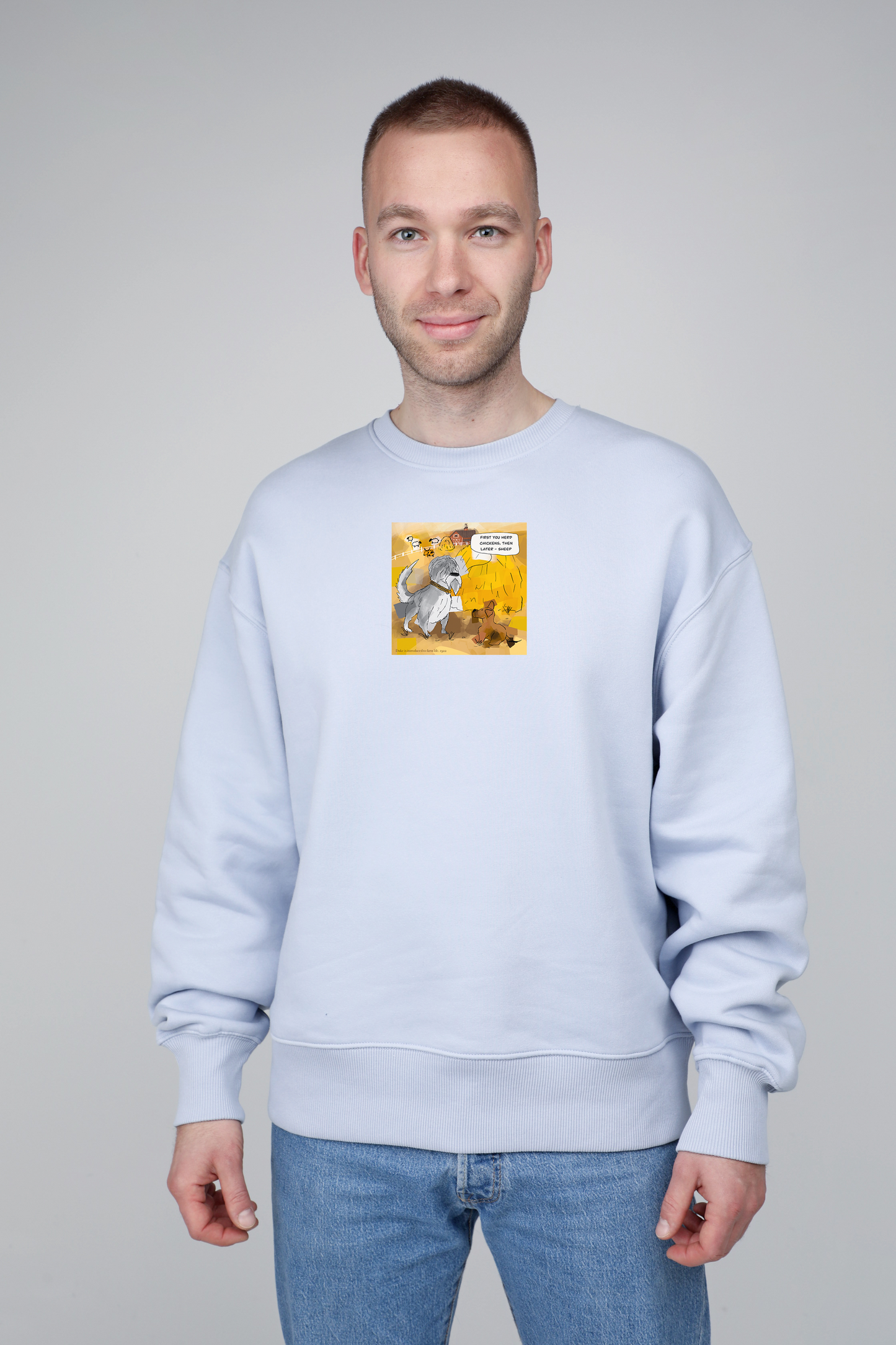 Farm dogs | Crew neck sweatshirt with dogs. Oversize fit | Unisex by My Wild Other