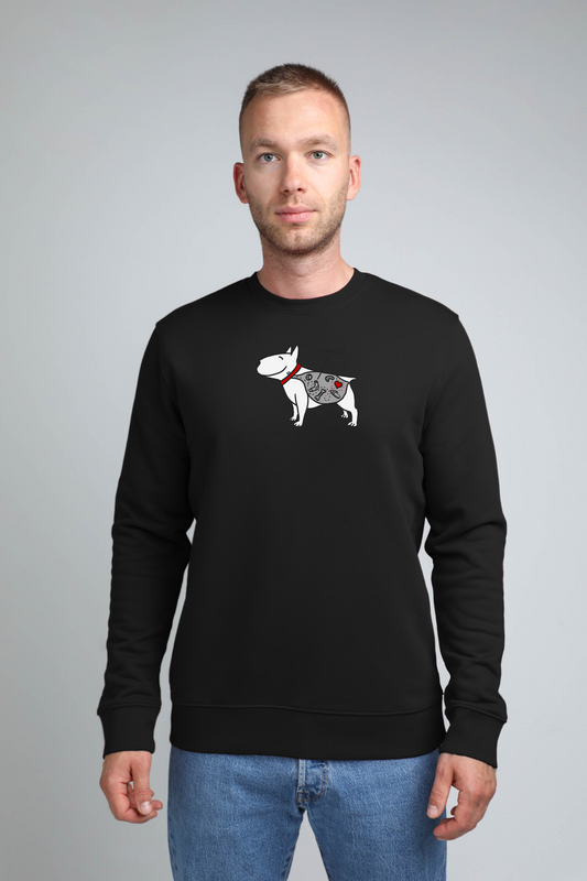 Hungry dog | Crew neck sweatshirt with dog. Regular fit | Unisex | animalistus