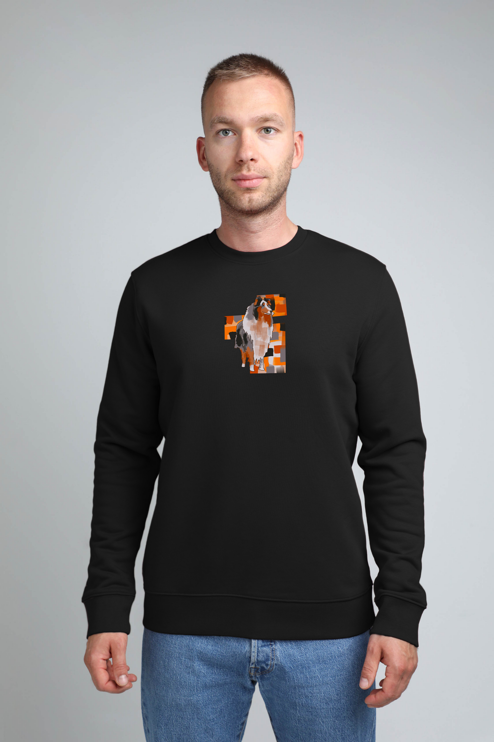 Autumn dog | Crew neck sweatshirt with dog. Regular fit | Unisex by My Wild Other