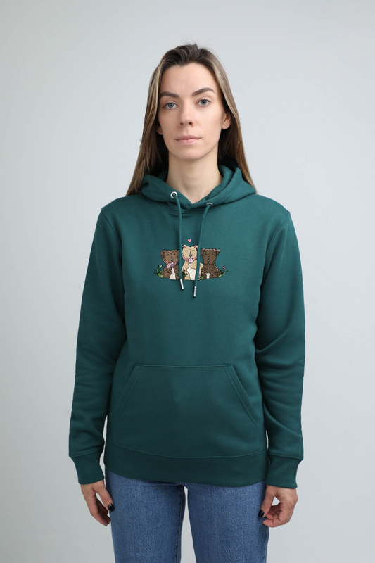 Šuniukų fėja x animalistus | Hoodie with dogs. Regular fit | Unisex - premium dog goods handmade in Europe by animalistus