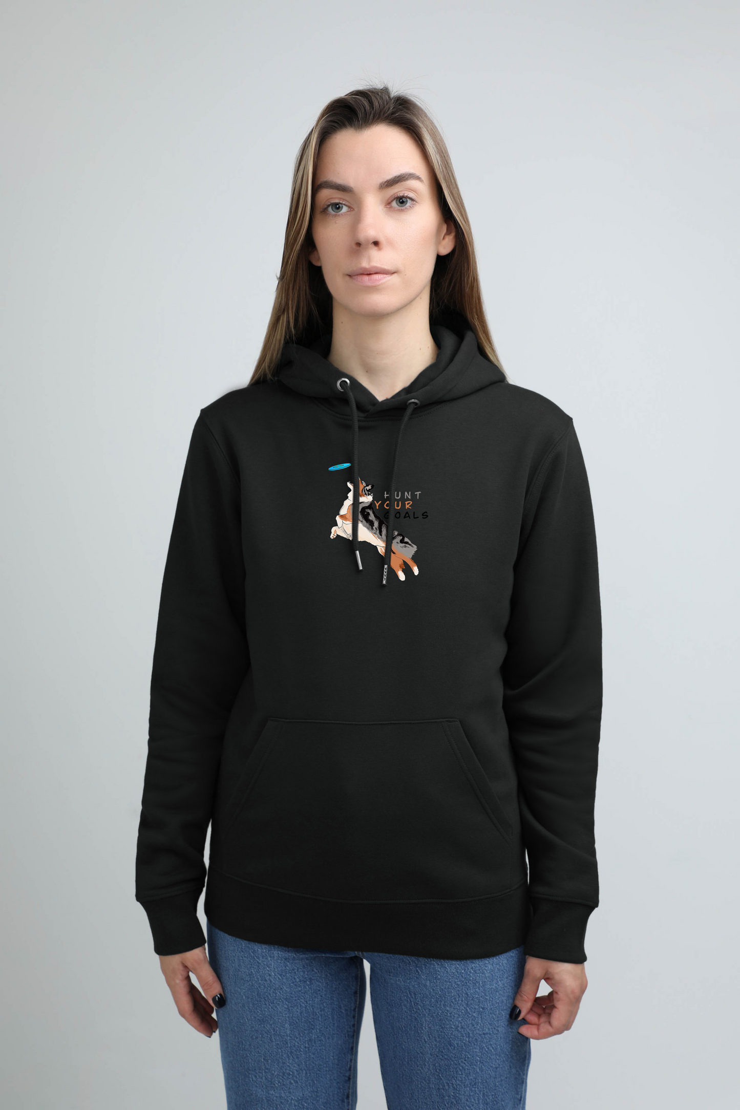 Hunt your goals | Hoodie with dog. Regular fit | Unisex - premium dog goods handmade in Europe by animalistus