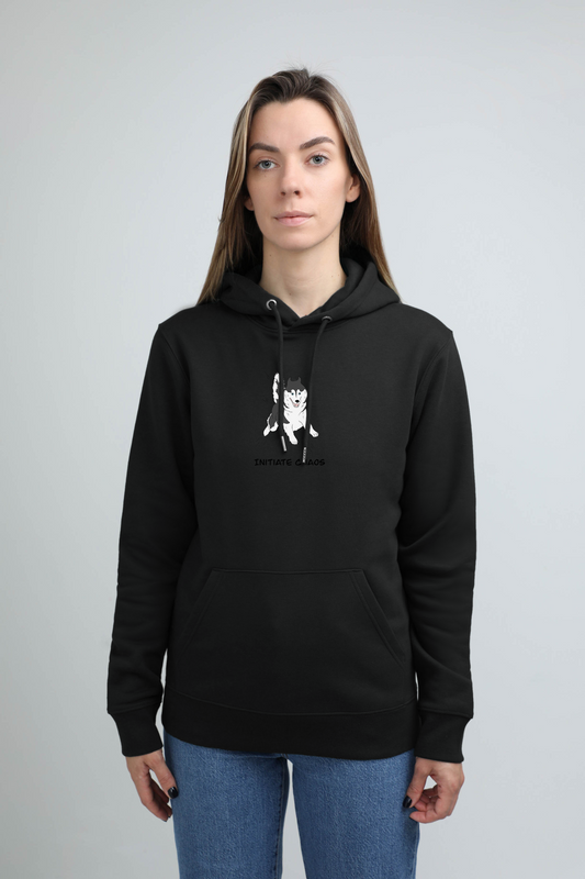 Chaos dog | Hoodie with dog. Regular fit | Unisex | animalistus