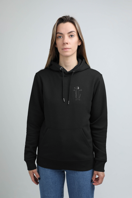 Balance | Hoodie with embroidered dog. Regular fit | Unisex - premium dog goods handmade in Europe by animalistus