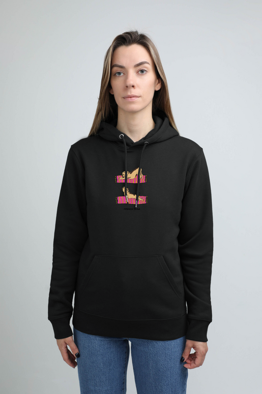 Yoga dog | Hoodie with dog. Regular fit | Unisex | animalistus