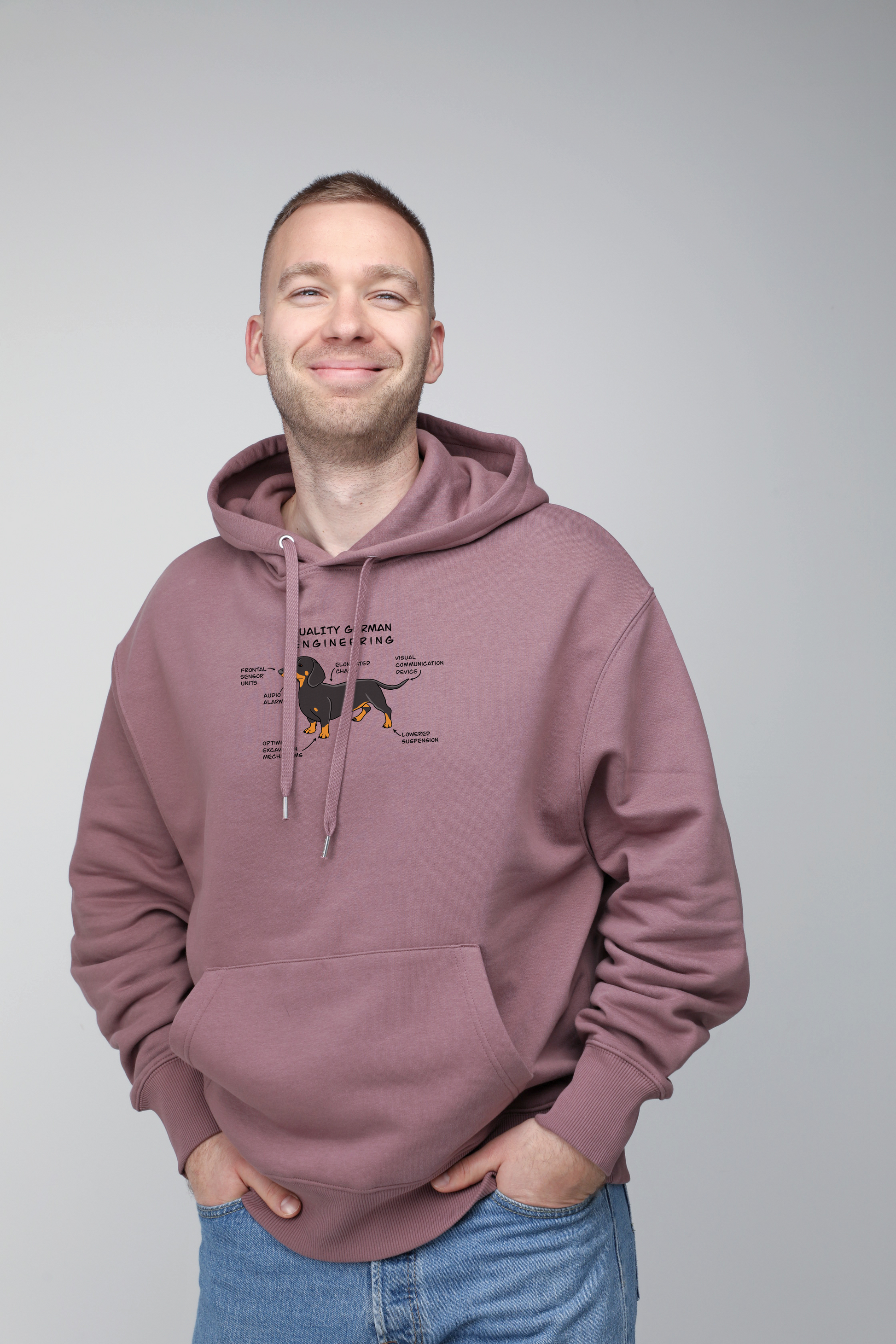 Automotive dog | Hoodie with dog. Oversize fit | Unisex | animalistus
