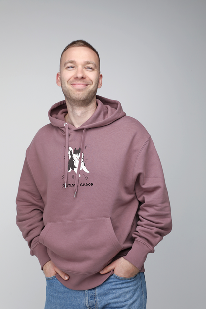 Chaos dog | Hoodie with dog. Oversize fit | Unisex - premium dog goods handmade in Europe by animalistus