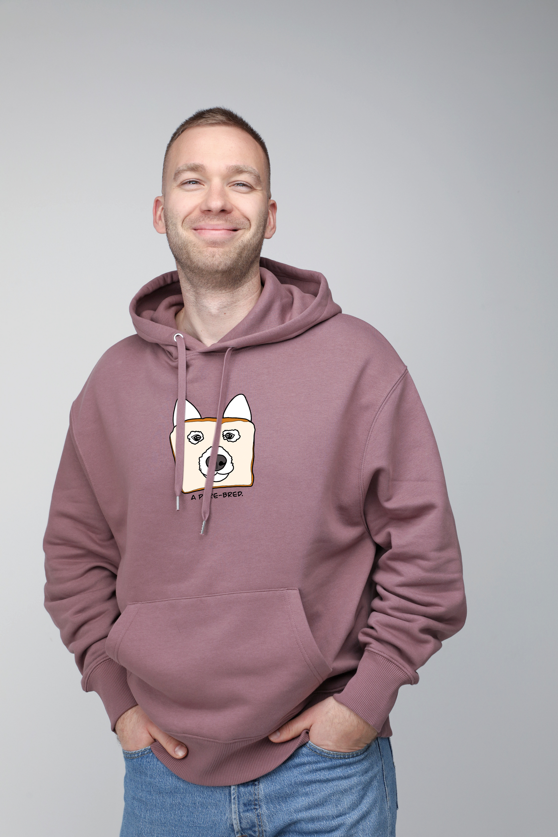 Pure-bred dog | Hoodie with dog. Oversize fit | Unisex | animalistus