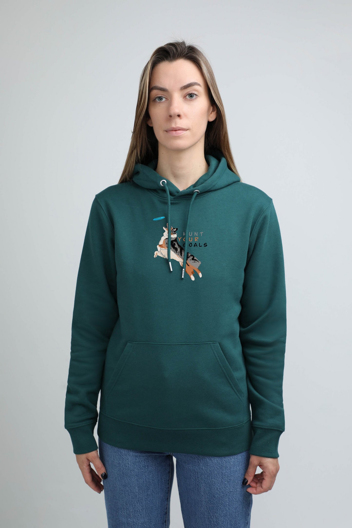 Hunt your goals | Hoodie with dog. Regular fit | Unisex by My Wild Other