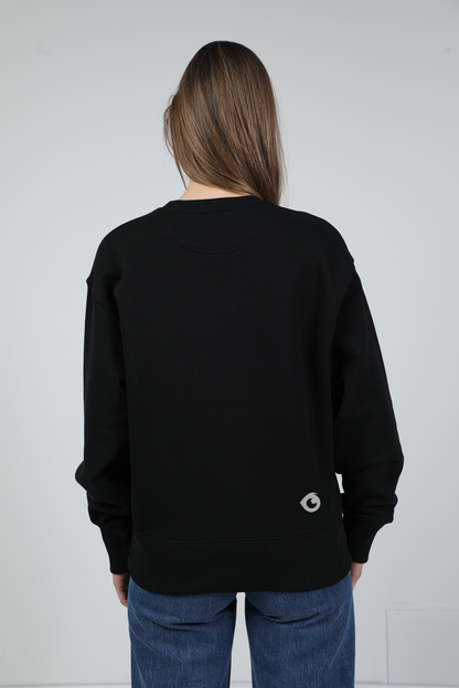 Balance | Crew neck sweatshirt with embroidered dog. Oversize fit | Unisex