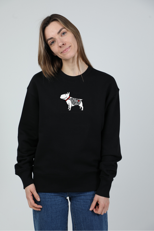 Hungry dog | Crew neck sweatshirt with dog. Oversize fit | Unisex
