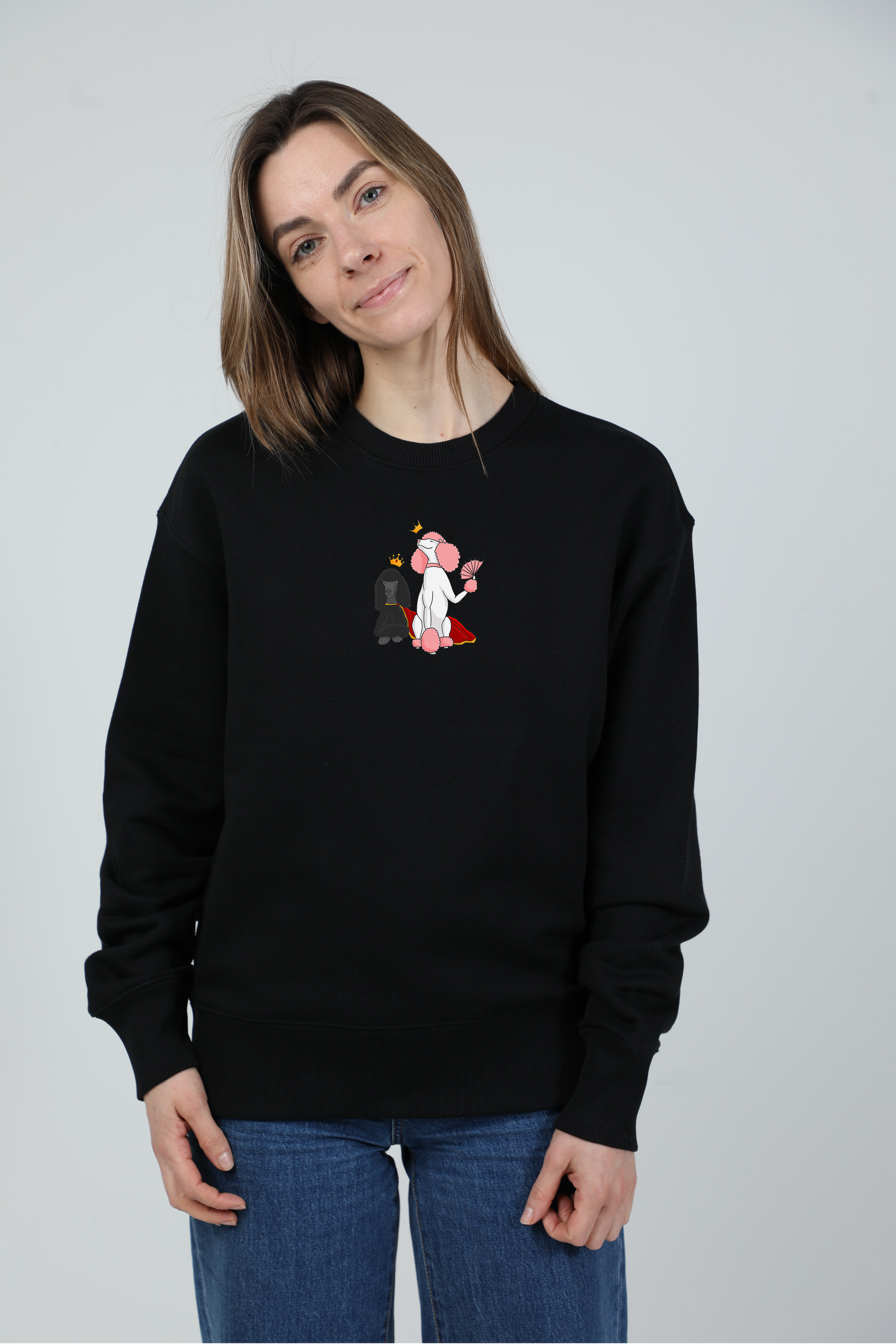 Royal dogs | Crew neck sweatshirt with dogs. Oversize fit | Unisex | animalistus