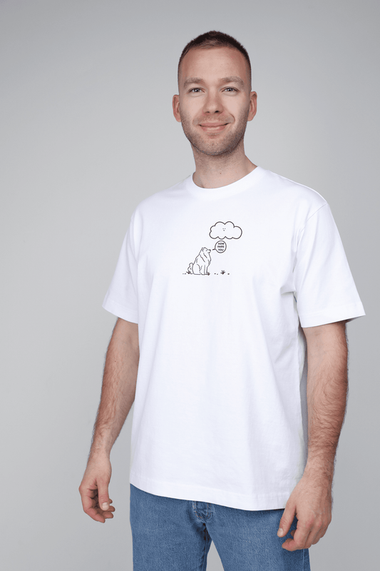Cloud dog | Heavyweight T-Shirt with dog. Oversized | Unisex by My Wild Other