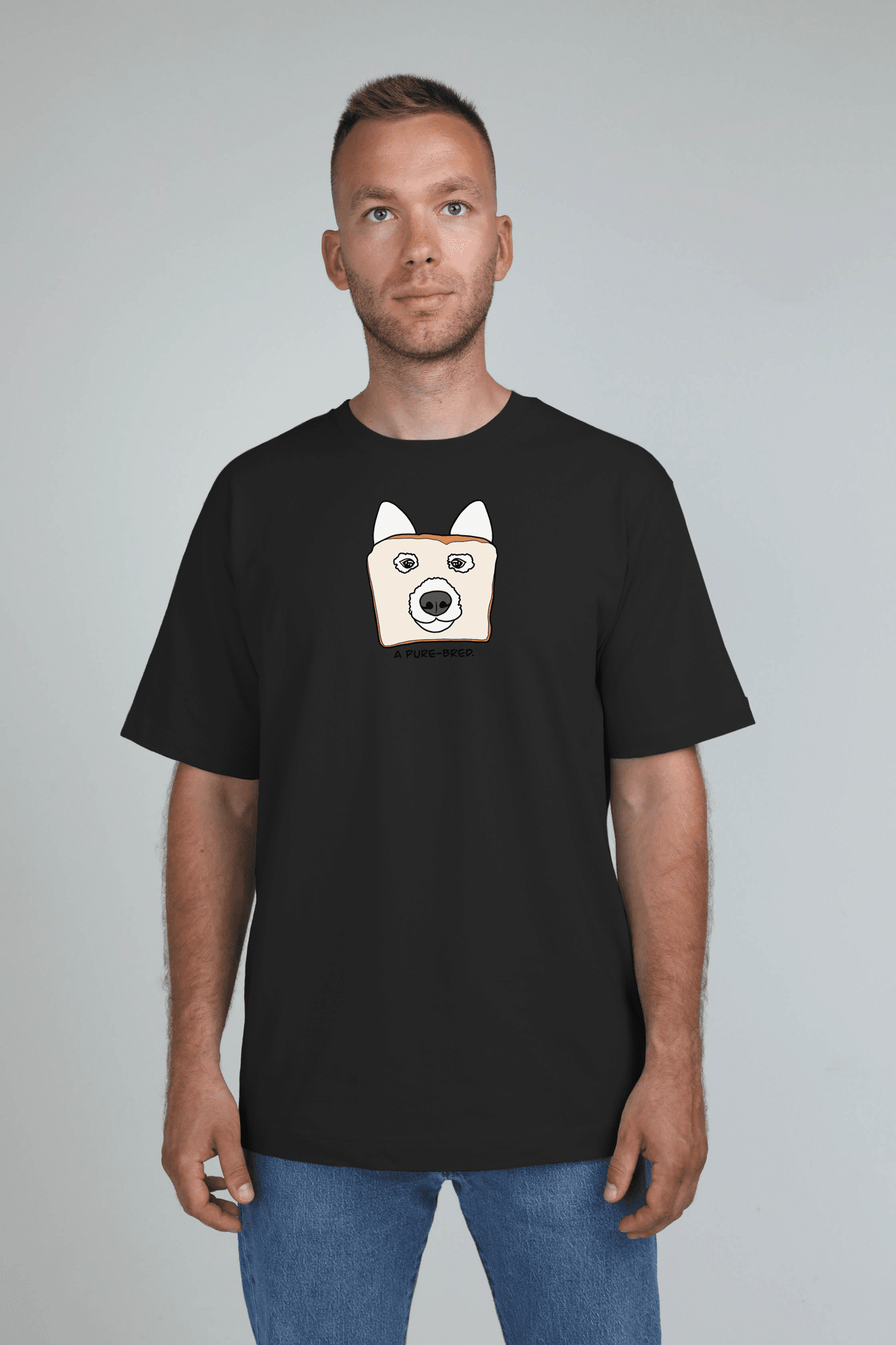 Pure-bred dog | Heavyweight T-Shirt with dog. Oversized | Unisex | animalistus