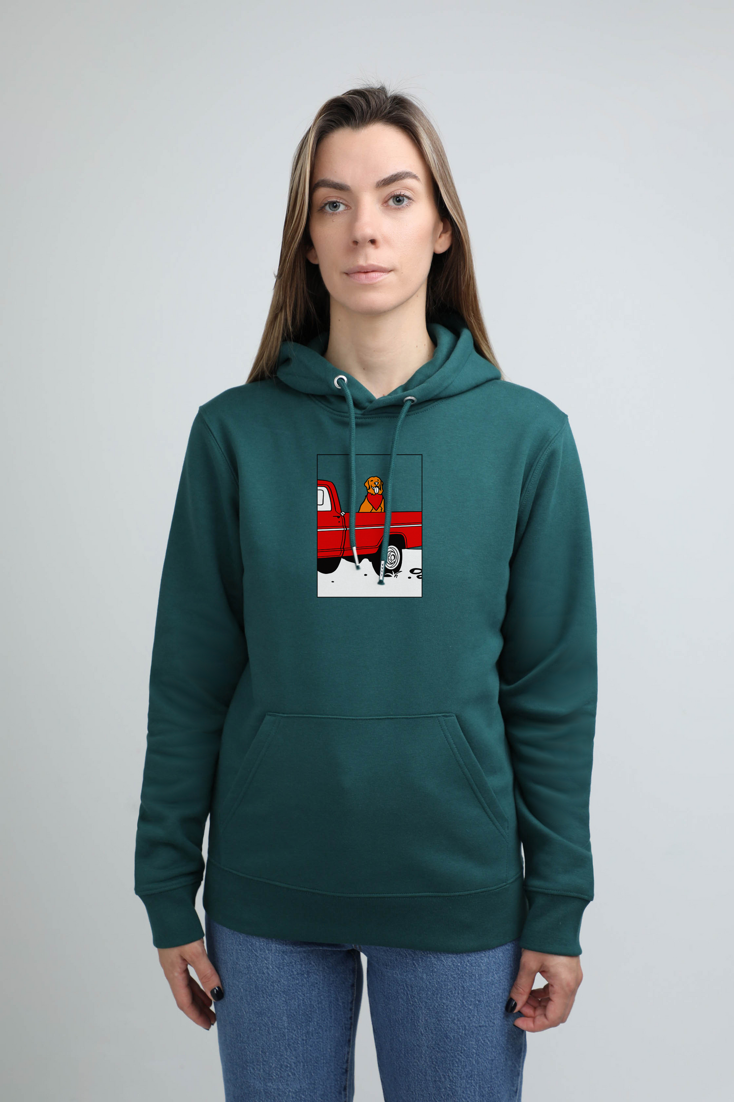 Pickup truck dog | Hoodie with dog. Regular fit | Unisex by My Wild Other