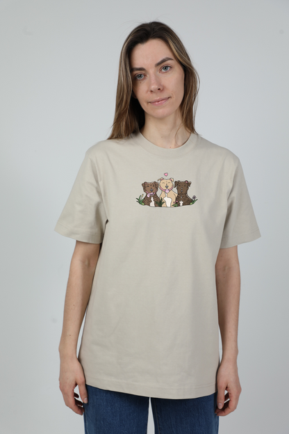 Šuniukų fėja x animalistus | Heavyweight T-Shirt with dogs. Oversized | Unisex
