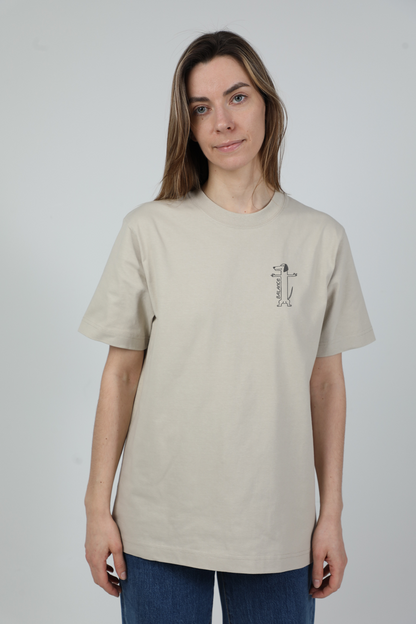 Balance | Heavyweight T-Shirt with embroidered dog. Oversized | Unisex
